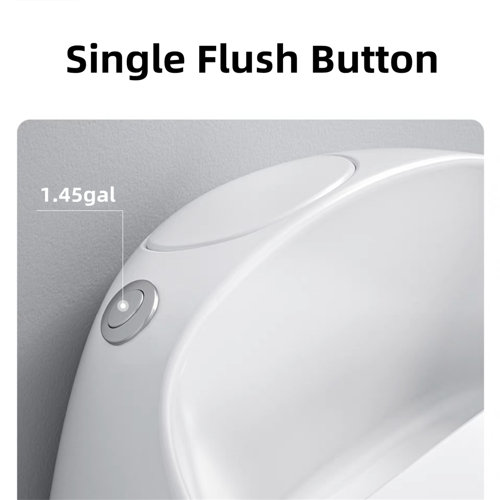 WATERMONY 1.45 GPF Elongated OnePiece Toilet (Seat Included) Wayfair